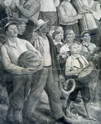 Свято вражаю, Школа М. Бойчука, Розпис Харківського Червонозаводського театру ,1930