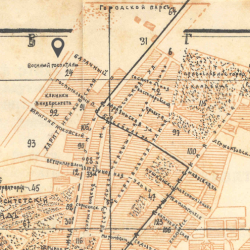Old map of Kharkiv, 1920